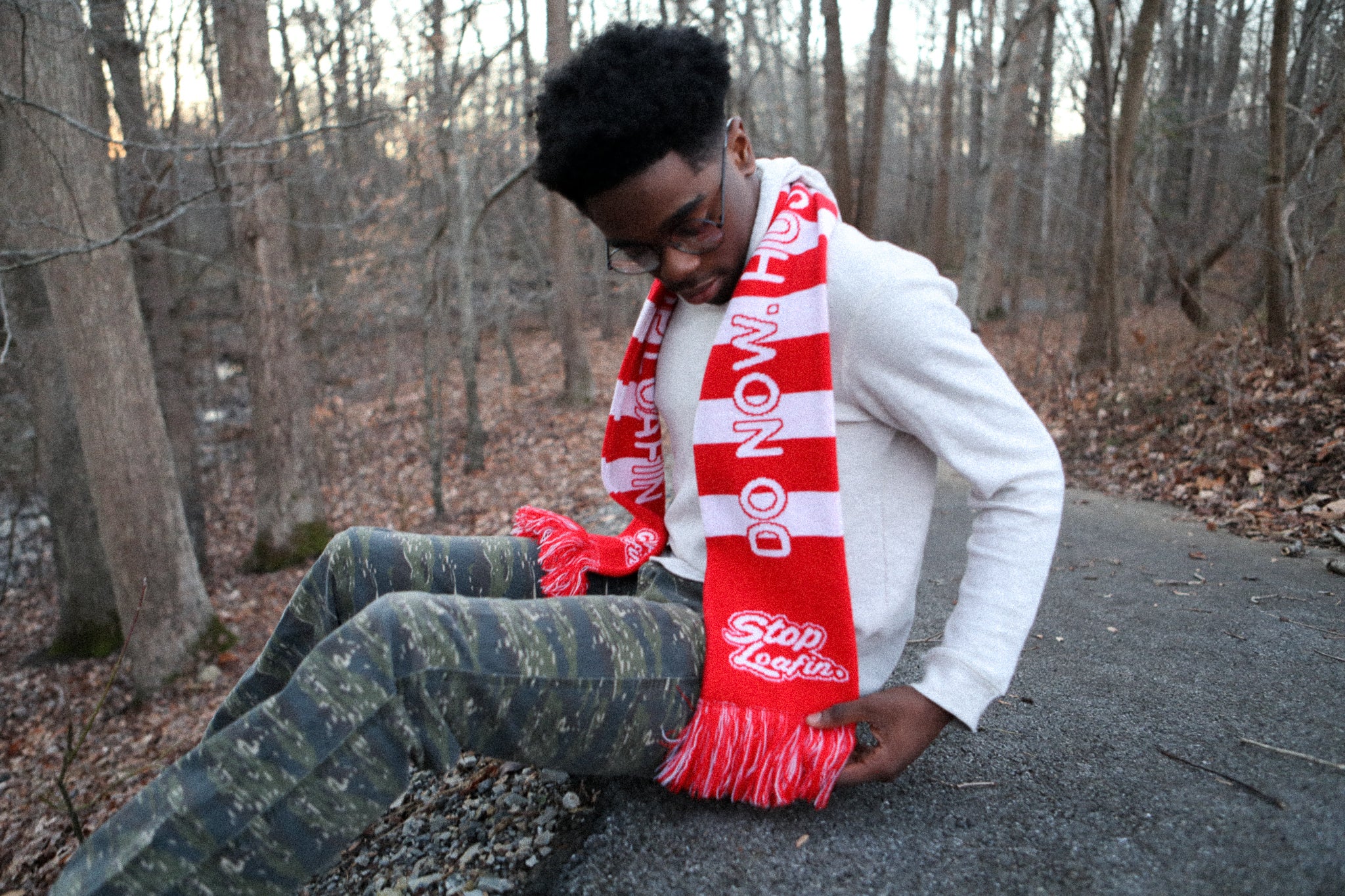 Stop Loafin Soccer Scarf "DO NOW. HUSTLE AND STOP LOAFIN"
