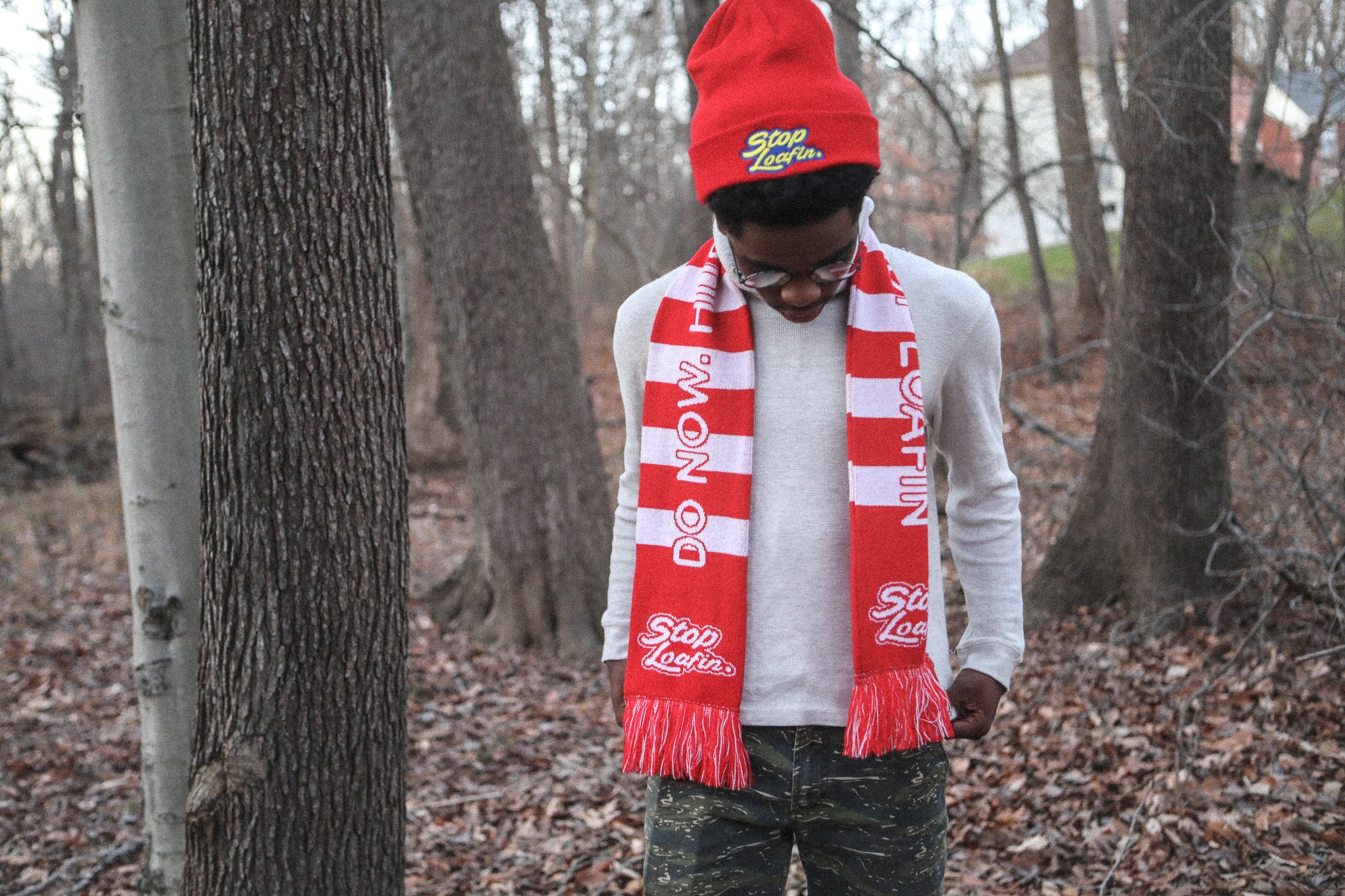 Stop Loafin Soccer Scarf "DO NOW. HUSTLE AND STOP LOAFIN"
