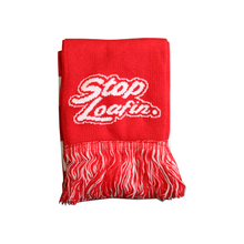 Load image into Gallery viewer, Stop Loafin Soccer Scarf &quot;DO NOW. HUSTLE AND STOP LOAFIN&quot;
